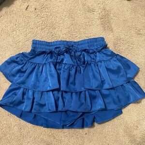 Blue ruffle skirt